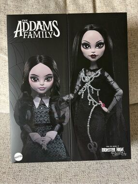 Addams Family Morticia and Wednesday Monster High Dolls